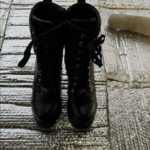 Nine West Black Combat Boots